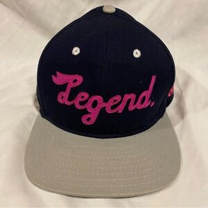 Legends X Pink Dolphin Adjustable Baseball Hat Navy Blue And Pink